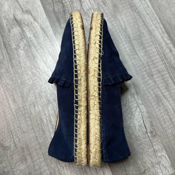 Talbots Izzy Espadrille Flats Suede Navy Size 6 1/2 - Picture 5 of 7